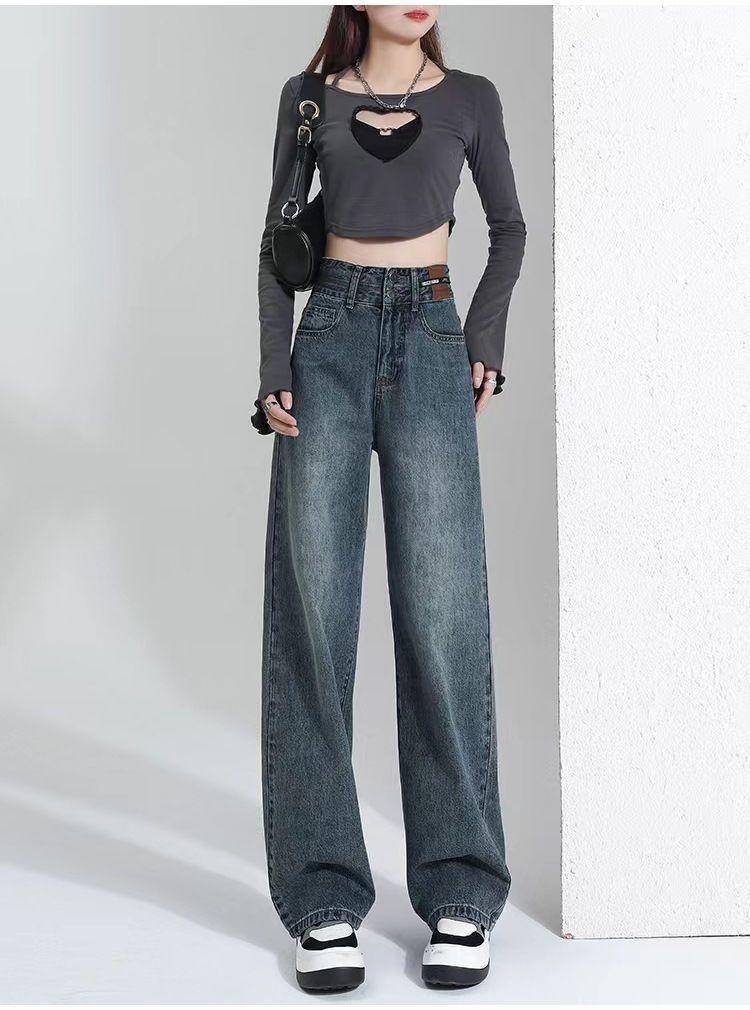 Women's Plus Size High Waist Slimming Wide Leg Jeans