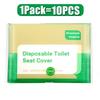 200/10PCS Disposable Toilet Seat Cover Portable Travel Camping Hotel Bathroom Degradable Waterproof Toilet Mat Accessories