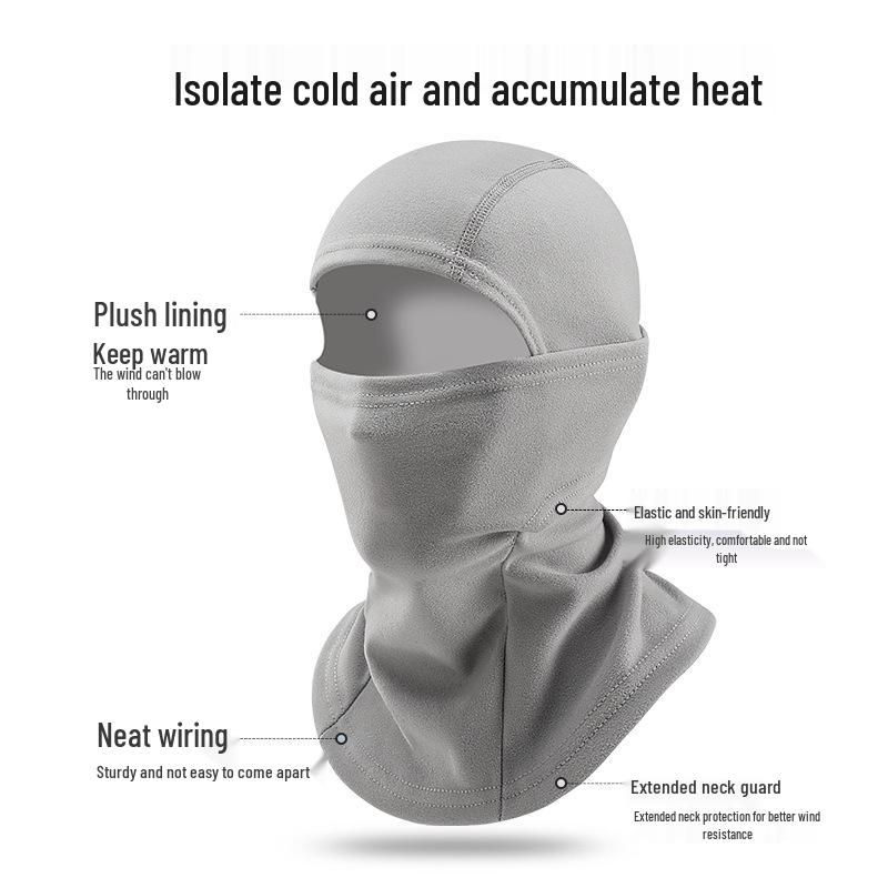 Autumn & Winter Windproof Motorcycle Balaclava: Plus Velvet Warm Ski Mask for Cycling