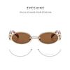 Vintage Oval Sunglasses For Street Photo Unisex Punk Sunglasses For Women Luxury Brand Designer Uv400 Shades Sunglasses 1Pc