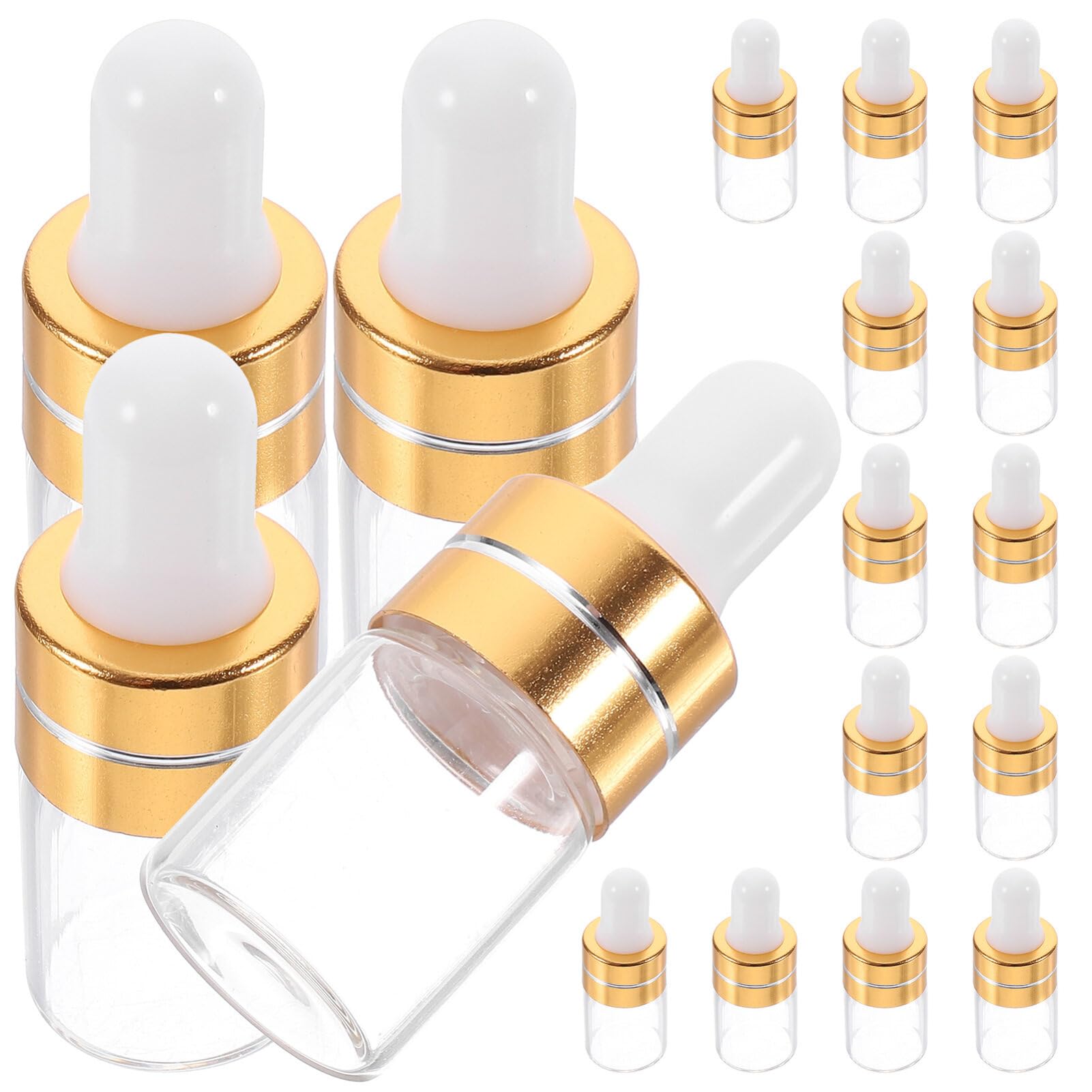 

FOMIYES 2ml Glass Dropper Bottles, Transparent, Small Size, Refillable, Essential Oil Bottles, Portable, Corrosion Resistant, Abrasion Resistant, Set