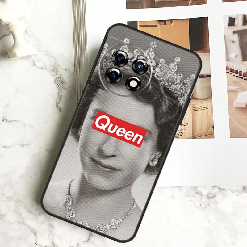England Queen Elizabeth II Case For OnePlus 12 12R 11 9 10 Pro 10R 9R 8T 10T Nord CE 2 3 Lite 2T N10 N20 N30 CE4 Cover