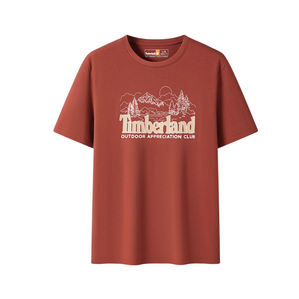 

Timberland Casual Breathable Round Neck Short Sleeve T-Shirt Men Tops Red A6B8V-EOD M