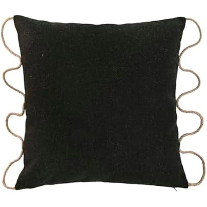 Coussin - HOME ESPRIT - Noir - 45 X 45 Cm - Intérieur - Carré