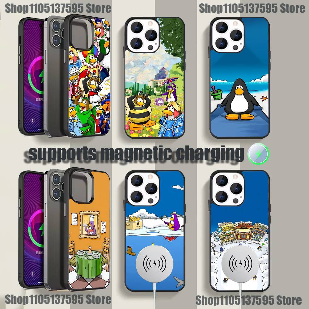 Spiel C-Clubs P-Pinguin-ns Handyhülle Für iPhone 17,16,15,14,13,12,11,Pro,Max,Plus,Mini,SE4,E Magnetisch Magsafe Kabelloses Laden