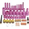 RIVERWELD TIG Gas Lens Collet Bodies Large Diameter Jumbo Alumina Nozzle Ceramic Cups 45V 13N 796F 53N TIG Back Cap 41V Series Assorted Size Kit for