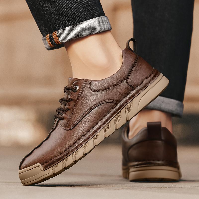 Ručně vyráběné pánské ležérní kožené boty pro muže mokasíny pánské ploché boty boty na řízení