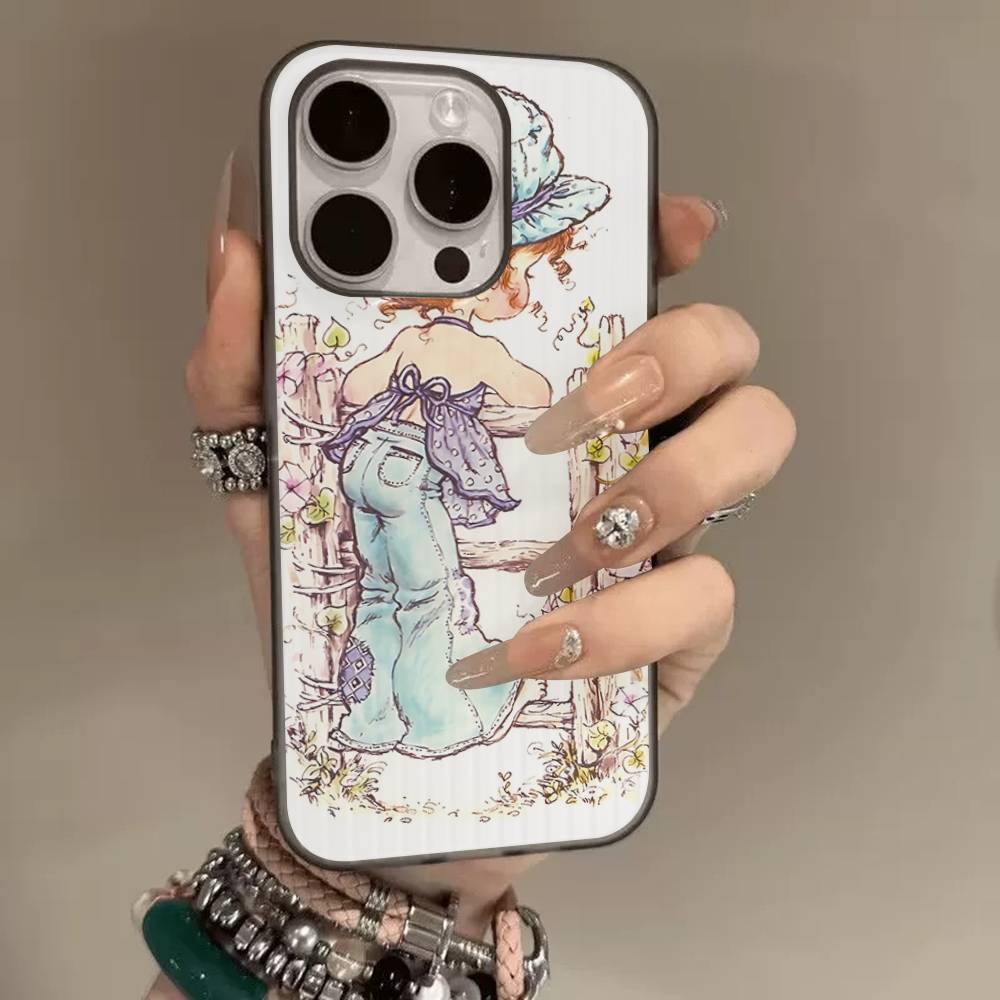 

Sarah Kay Girls Cute Luxury Corrugated Shockproof Phone Case For IPhone 17 Pro Max Air 16 15 14 13 12 11 Plus Cover iPhone 13pro max