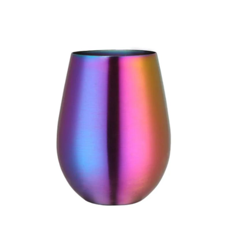 500ml Stainless Steel Beer Wine Cup Rose Gold Beer Tumbler Cocktail Juice Milk Cup Metal Drinking Mug for Bar Outdoor Drinkware