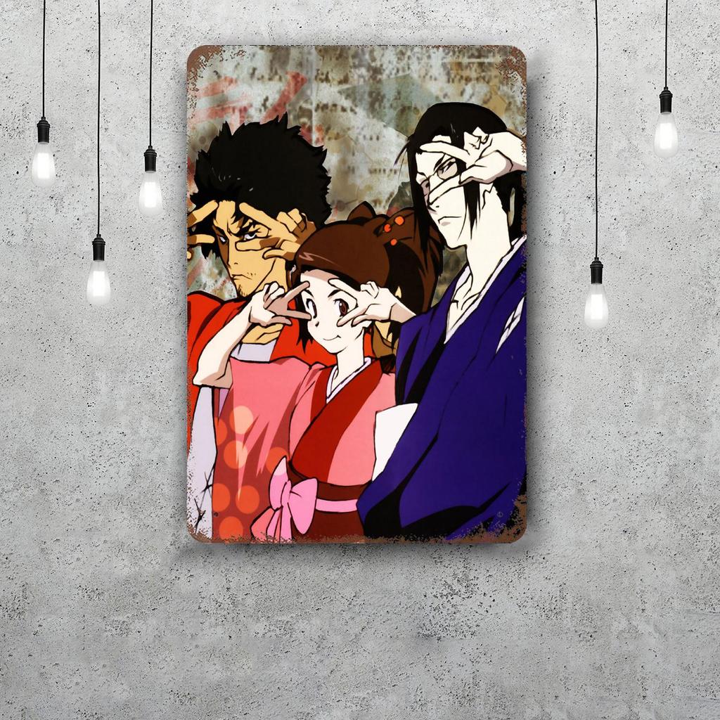 samurai champloo Decor Vintage Metal Signs Tin Signs Captain Poster Decor for Bar Pub Club Man Cave Wall Decoration