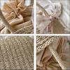 Simple Design Straw Handbags For Women Handmade Bohemian Style Beach Bag Summer Fashion Pack Bucket Bag Purse Totes