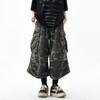 Amerikanischer Stil Vintage Taschen Camouflage Jeans Shorts Herren Sommer Harajuku High Street Locker Chic Wadenlange Hosen