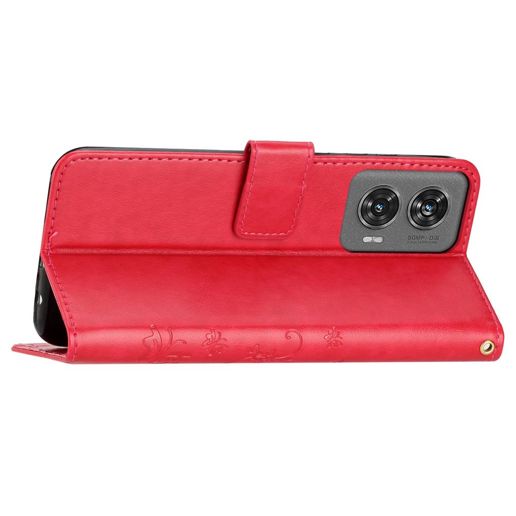 Für Motorola Edge 50 Fusion 5G Hülle PU Leder Brieftasche Handyhülle Ständer Ansicht