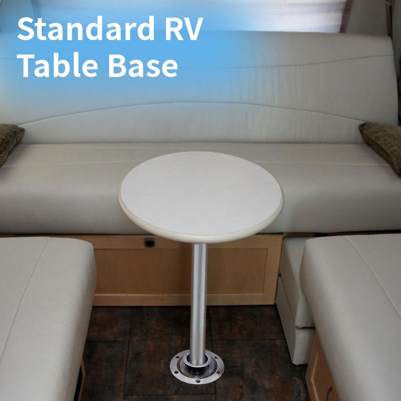 2Pcs Aluminum Alloy RV Dinette Table Pedestal Base Camper Table Leg Anti-Rust Floor Mounting for RV Table Stability