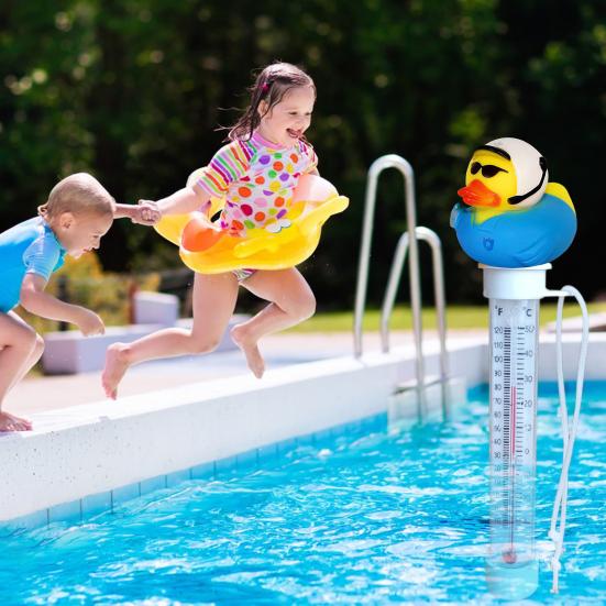Floating Pool Thermometer Easy To Read Duck Design Water Thermometer for Outdoor Indoor Swimming Pools Spas Hot Tubs Aquariums