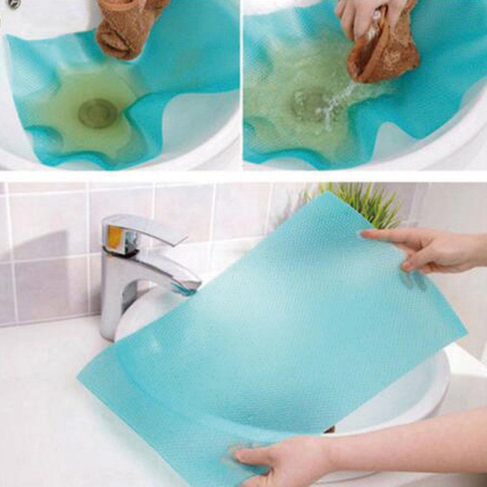 4Pcs/Set Waterproof Fridge Mats Drawer Shelf Cabinet Pad Wardrobe Anti-slip Anti-Bacteria Cushion