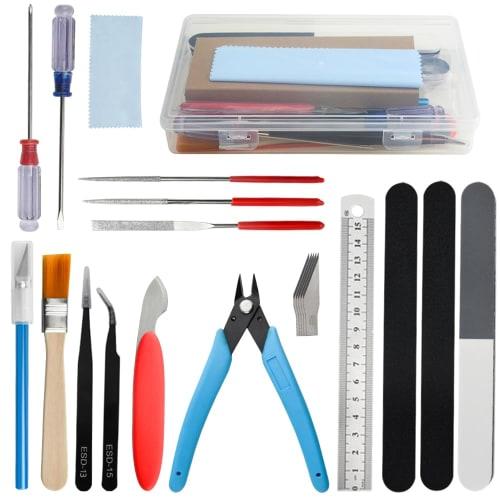 WMYCONGCONG Plastic Model Tool Kit, 18-Piece Set for Beginners, Includes Basic Model Tools and Storage Case, Hobby Building Tool Kit