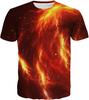 T-shirt Estiva da Uomo in Poliestere 3D Asciugatura Rapida Traspirante Manica Corta T-shirt Casual Colore Tie Dye T-shirt Estiva