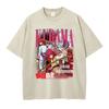 Anime Yu Yu Hakusho Graphic Tshirts Urameshi Yuusuke Manga T Shirt Washed Oversized Tshirt Short Sleeve Cotton Tee Man Clothing