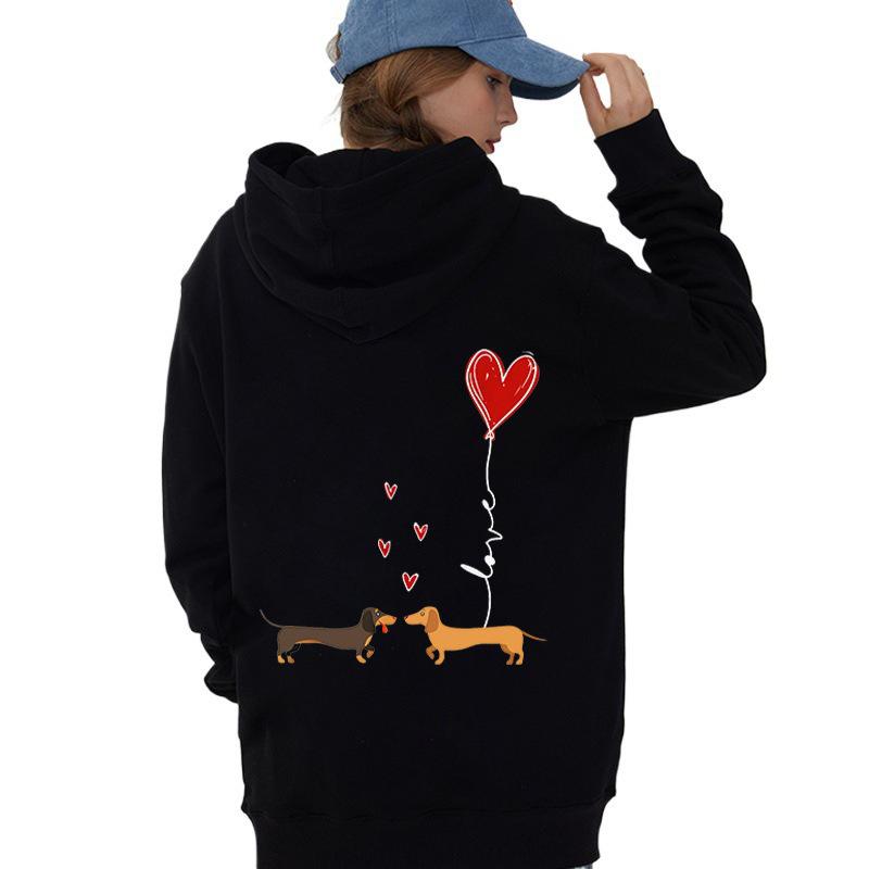 Valentine's Day Heart Print Couple's Hoodie