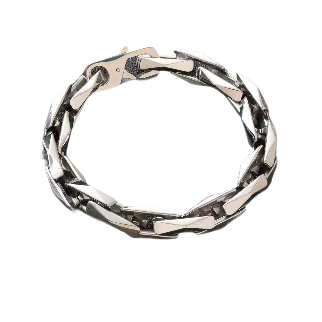 Trendy Men's Titanium Steel Bracelet Cuban Chain Does Not Fade Hip-hop Personalized Stainless Steel Jewelry Simple and Versatile