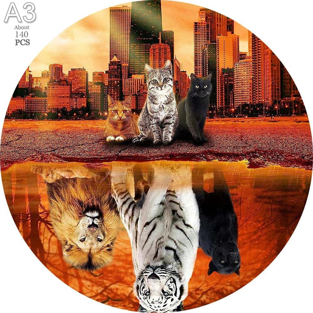 Non-Toxic Dog Children Animal Wooden Puzzles Montessori Games Children 3D Wooden Puzzle Adults Christmas Board Games For The Whole Family Diy