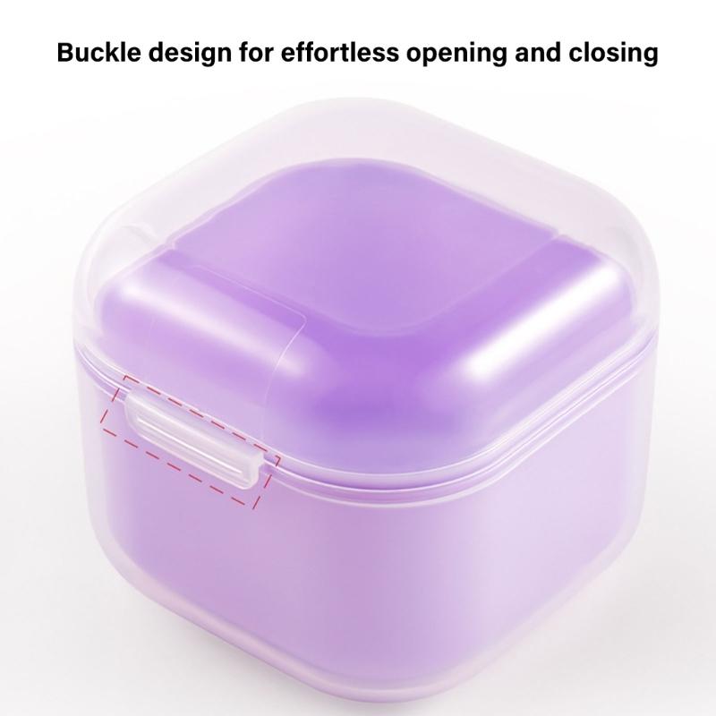 Plastic Sterilizer Box for Nail Art Tools Manicure Pedicure Storage Container with Double Layer Nail Drill Bits Cleaner