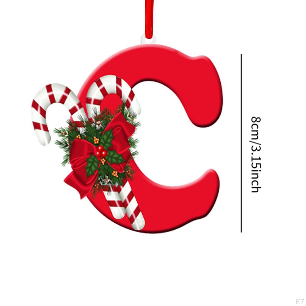 Alphabet-Christbaumschmuck für Feiertagsdekoration und Feiern