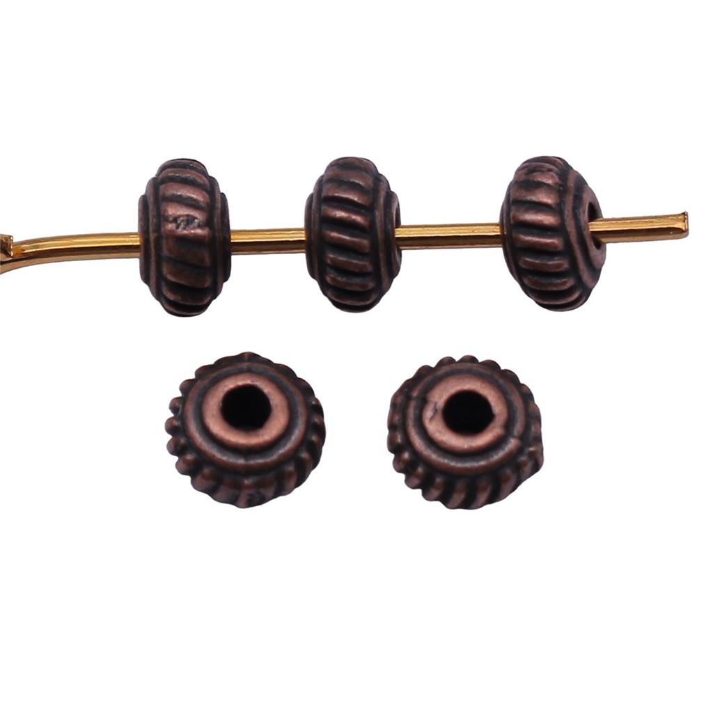 Multi Color Flower Edge Spacer Beads Metal Charms For Jewelry Making Accessories