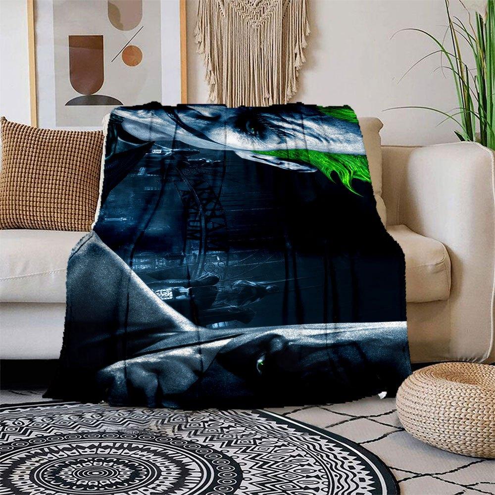

Arkham Asylum Joker Wall Scroll Poster DecorBlanket Flannel Throw Blanket for Sofa, Bed, Travel, Camping, Office, Couch, Chair 80cm×120cm