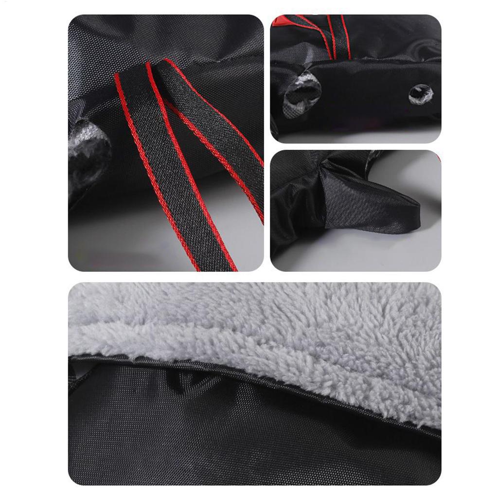 Motorcycle Warm Gloves Handle Warm Waterproof Windproof Muffs with Reflective Strips Motorcycle Handlebar Muffs for Road