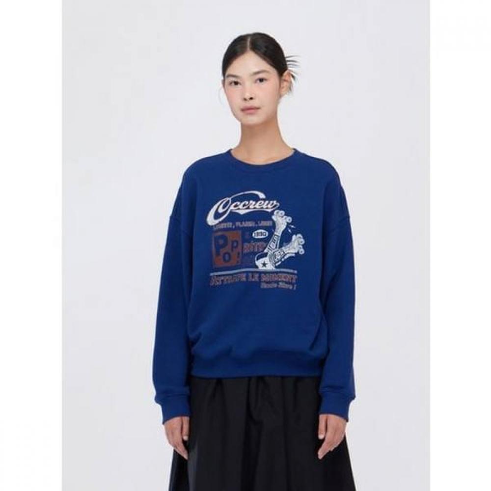 Cc Collect Vintage Roller Printing Sweatshirt C254psm705