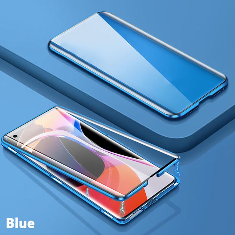 360 Oboustranné skleněné magnetické kovové pouzdro na telefon pro Samsung Galaxy A17 A56 A36 A16 A26 A55 A35 A15 A54 A53 A52 Ochranný kryt