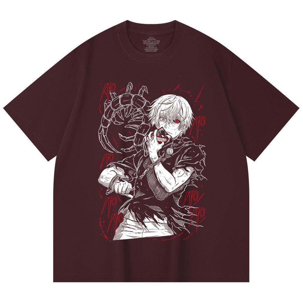 

230 Gsm 100% Cotton Tokyo Ghoul V1 Print Unisex Heavy Cotton T Shirt 2XL