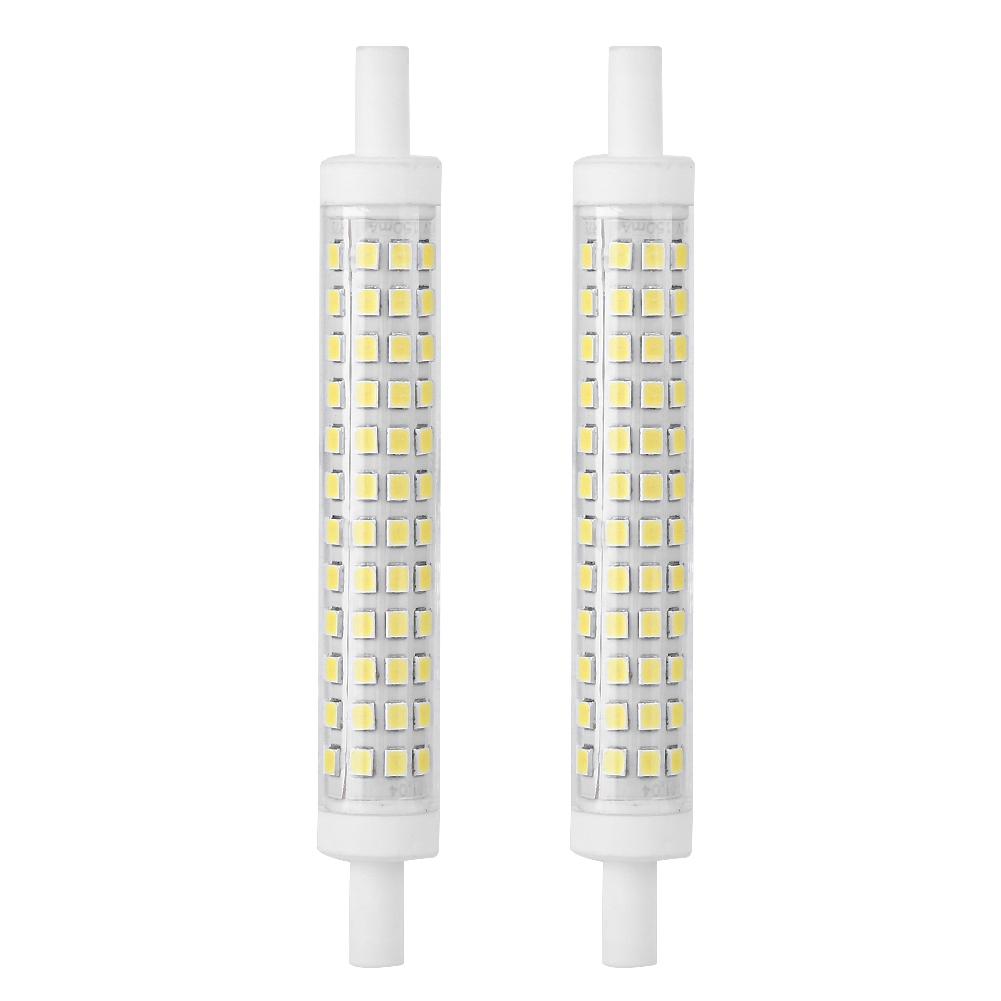 2pcs r7s 10W 120 LED Bulb Light Double Ended Halogen Lamp Replacement AC85-265V(Cold White)