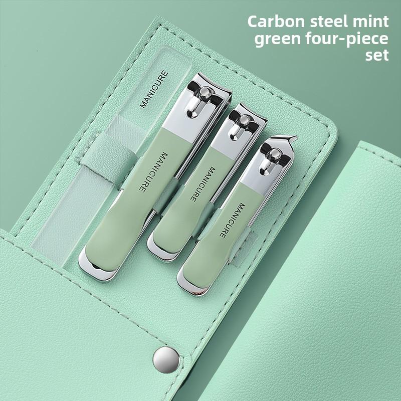 Nagelknipser Set - Vierteiliges Set aus Nagelscheren, Nagelknipser Set, Nagelpflegeset, Nageldose, Edelstahl Nagelscheren