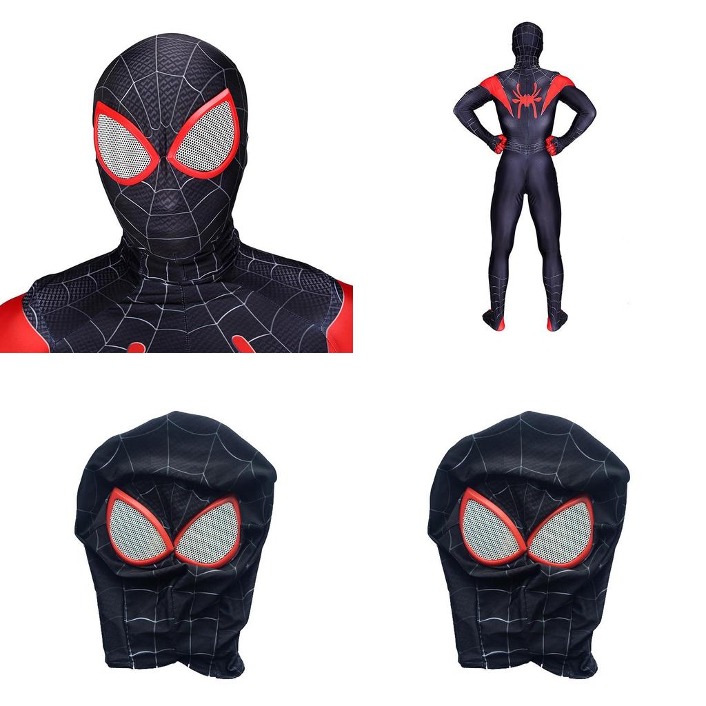 Costume da Spider-Man Into The Spider-verse in Lycra Spandex per Bambini e Adulti con Dettagli Squisiti