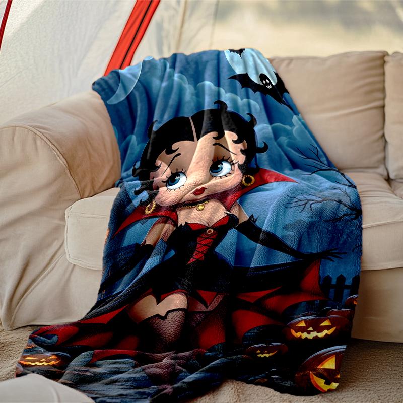1pc Betty Boop Blanket, Cozy Printed Throw Blanket, A Heartfelt Gift for Your Family and Friends