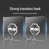 Transparent No-Punch Adhesive Hook for Bathroom or Kitchen