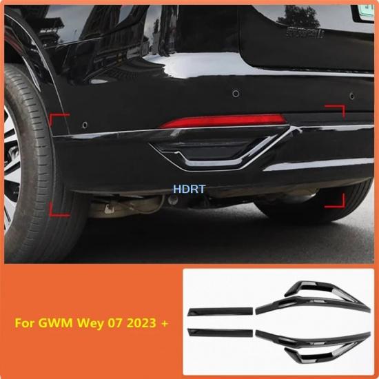 Car Style Rear Bumper Fog Light Cover Throat Strip Reflector Lamp Frame Decoration Accessories For Great Wall GWM Wey 07 +