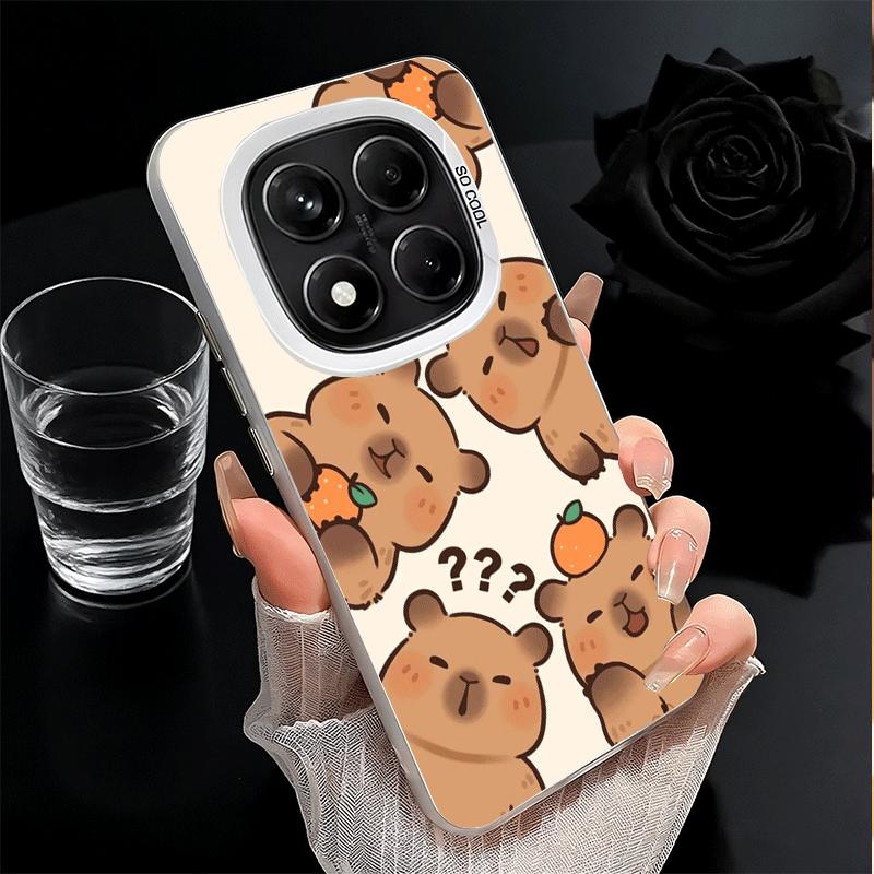 Funny Capybara Cartoon Cute Soft Phone Case for Xiaomi Redmi Note 13 14 15 Pro Plus 12S 12 11S 11 11T 10S 10 Shockproof Cover Ba