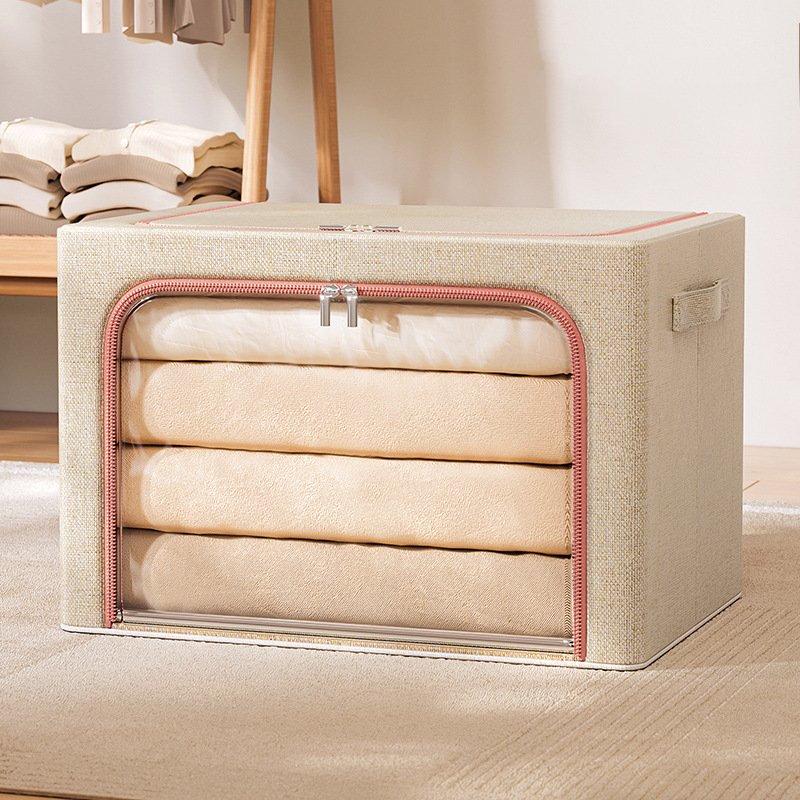 miflame Foldable Cotton Linen Blend Storage Box
