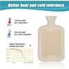 1PC Lengthened Waist Protection Warm Hand Treasure Thickened Plush Cloth PVC Water Injection Hot Water Bag