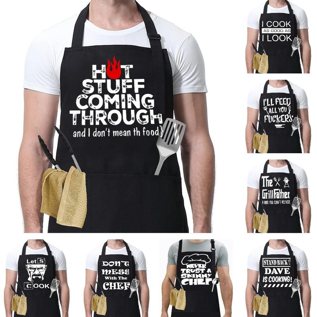 Aprons Pockets Cooking Home Kitchen Adjustable Grilling Cooking Chef Barbecue