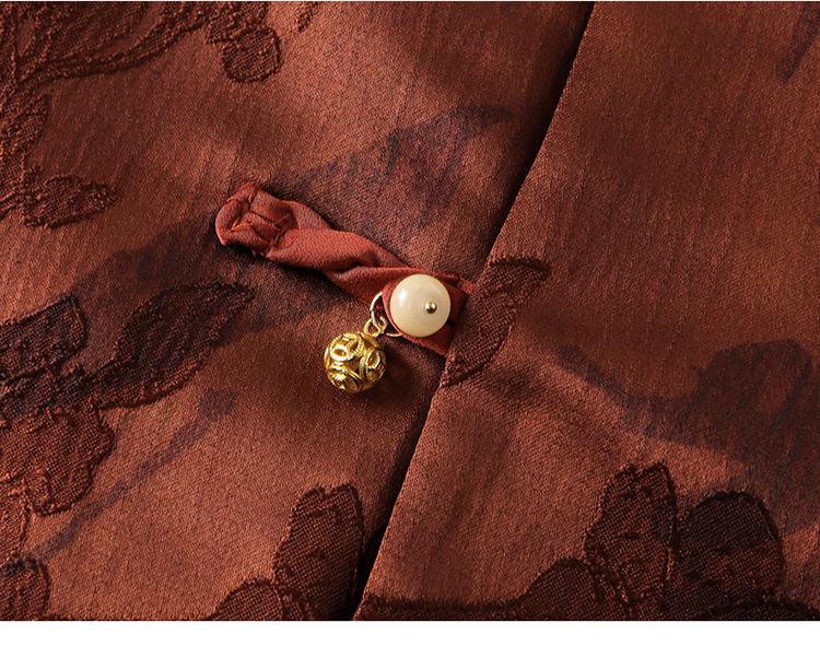 Spring 2025 Retro Chinese Style Loose Jacquard Fashion Outerwear for Women