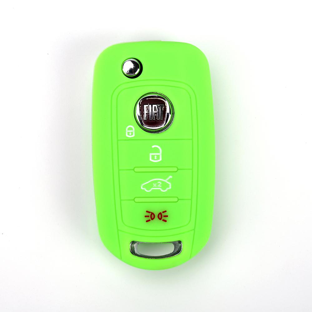 Silikon Klapp Auto Schlüsselhülle Abdeckung Schale für FIAT Tipo Toro Nuovo Freedom 500X Doblo Argo Grazie Protector Keyless Fernbedienung Zubehör