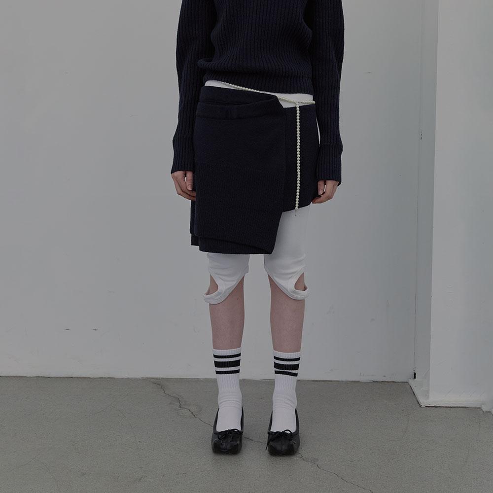 LCDC™ Double Layer Knit Skirt (Navy)