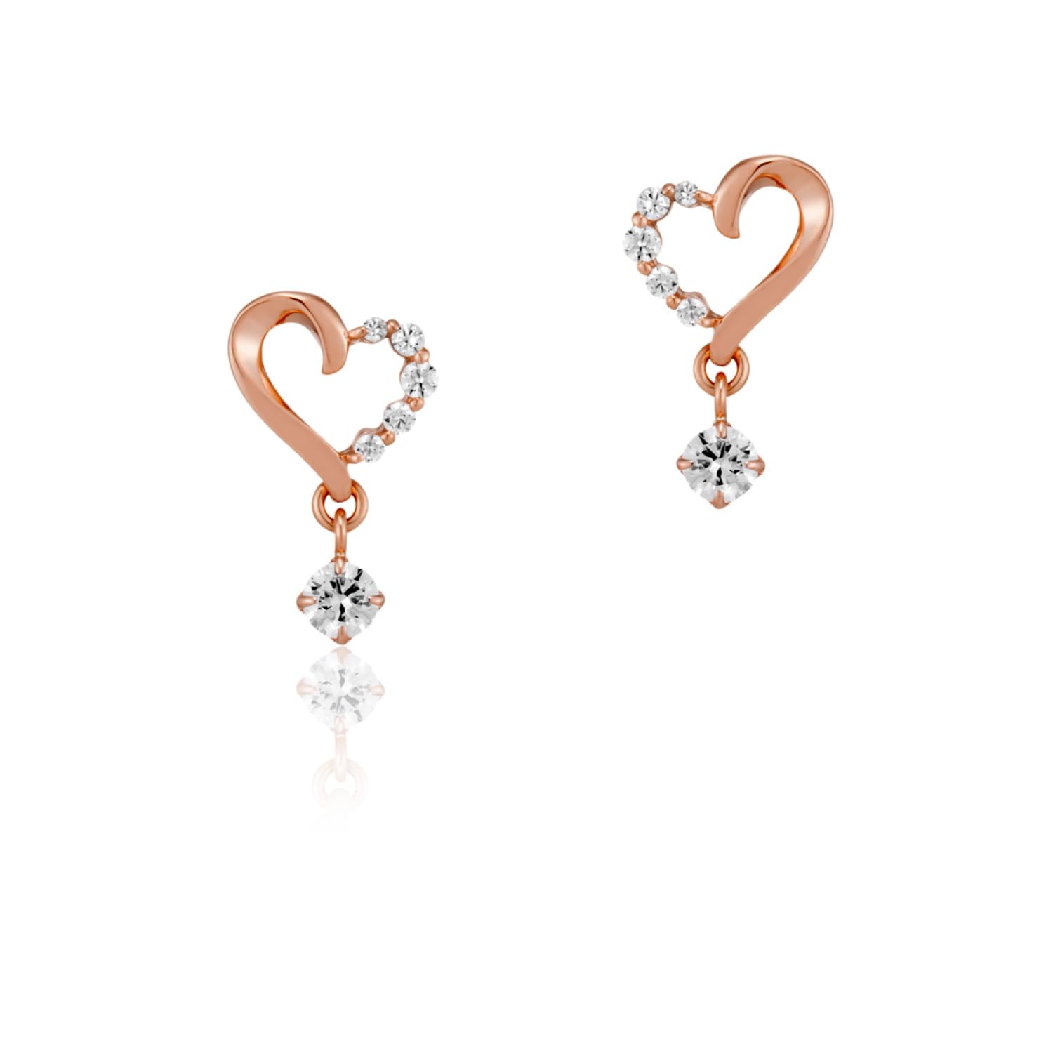 

K10 Pink Gold Earrings 111616153111 [Yondo Sea] (PG) Women s