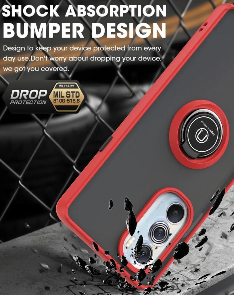 Phone Case for Motorola Moto Edge 30 Fusion Lite Neo Ultra 40 Plus G STYLUS 5G 2023 G13 G60 G51 G52 G71 G72 E13 G53 Ring Bracket