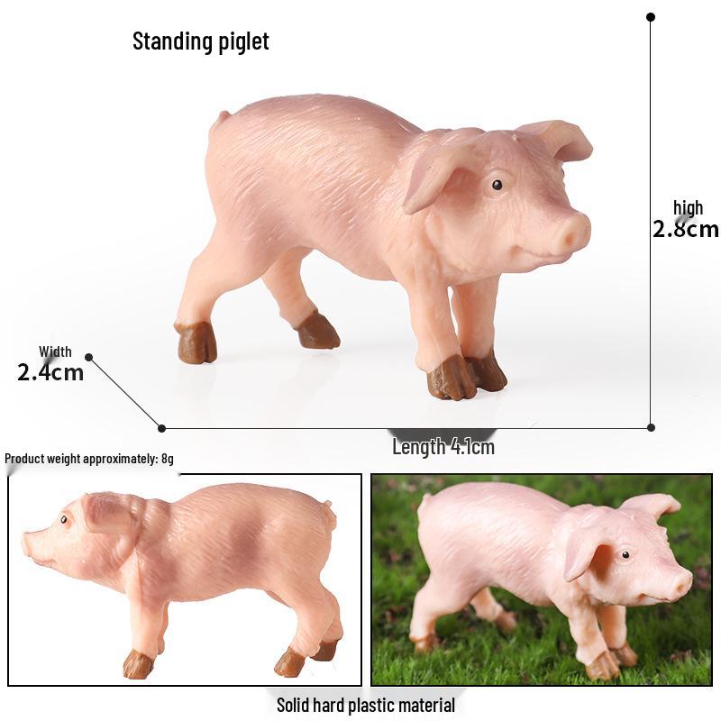 Realistic Miniature Pig Sow Figurine Toy Animal Model Ornament